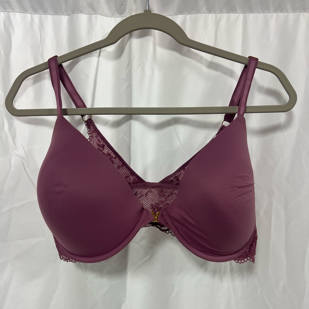 Victoria’s Secret Uplift Demi Freedom Cloud Lace Bra Purple Maeve Size 36DDD